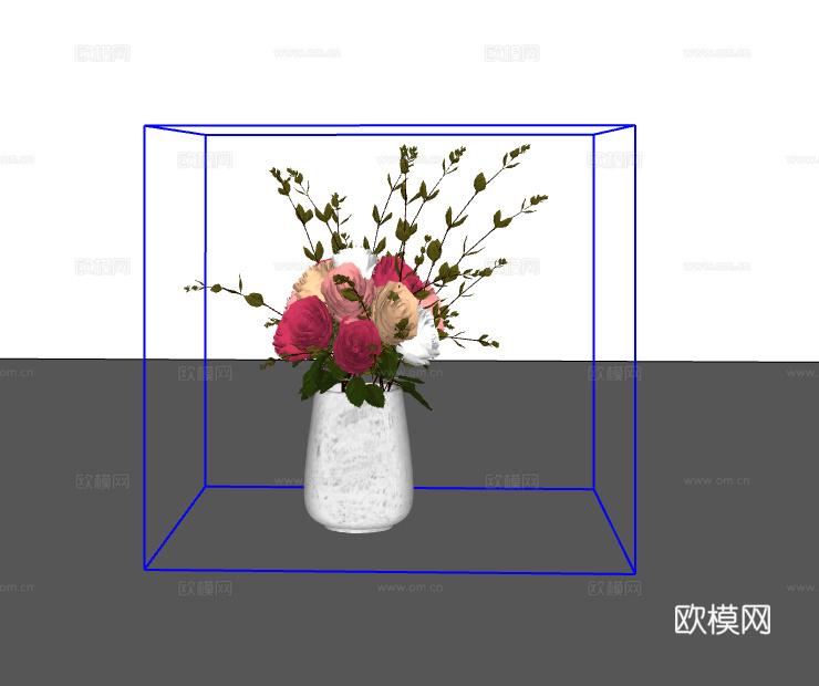 花卉摆件su模型