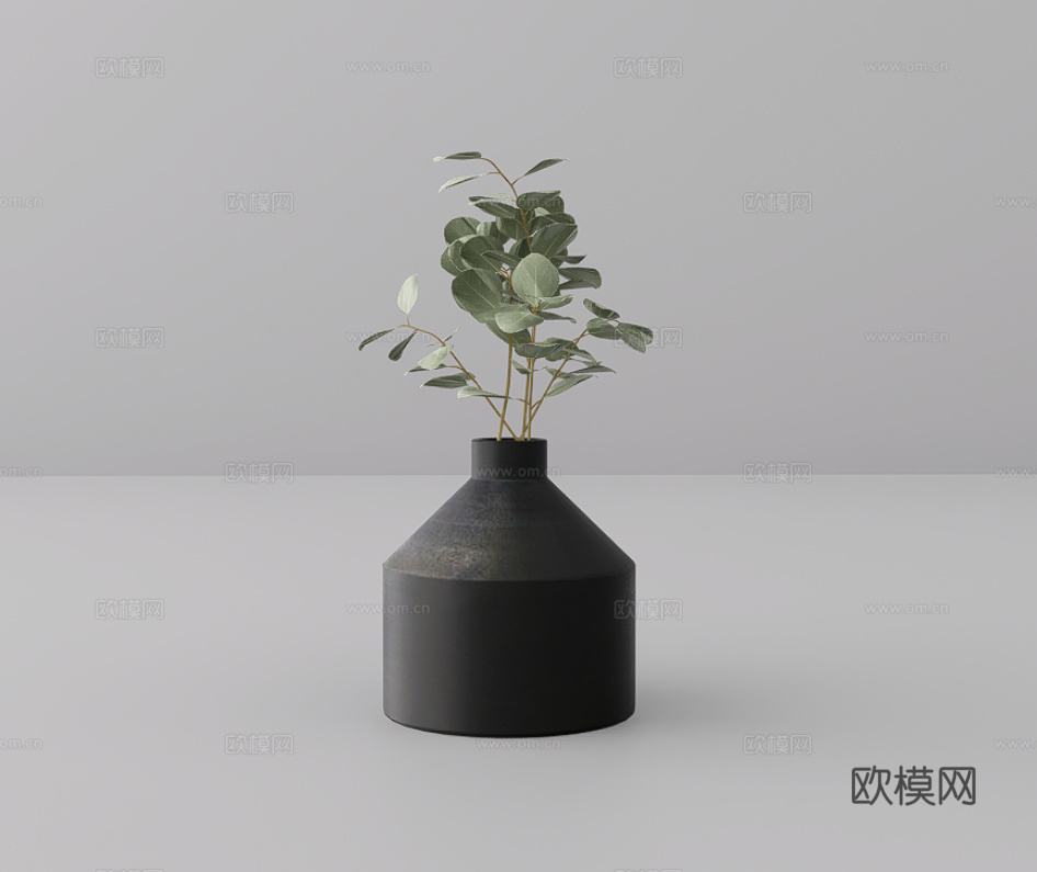 植物摆件su模型