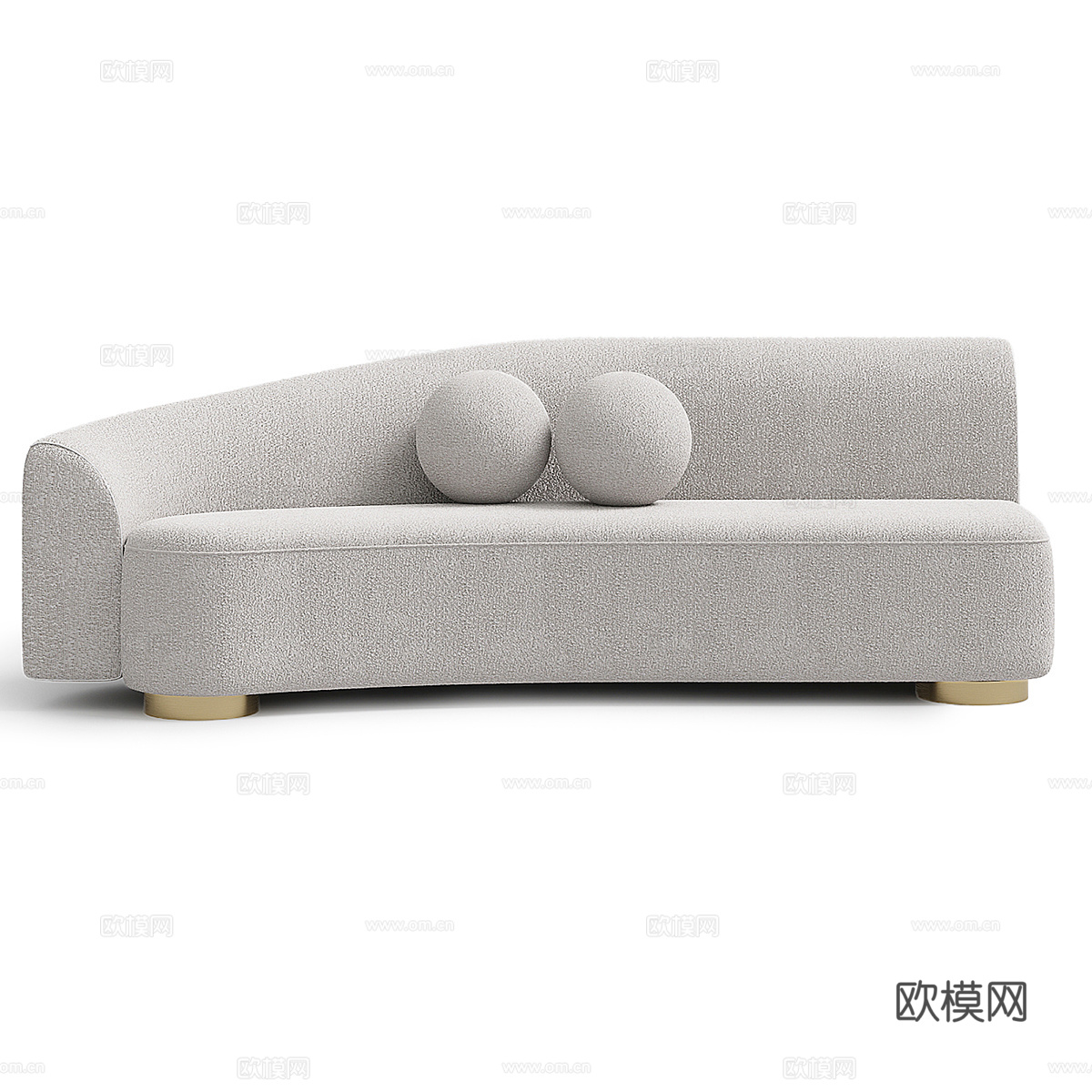 现代简约双人沙发 双人沙发 简约沙发 客厅沙发 抱枕3d模型