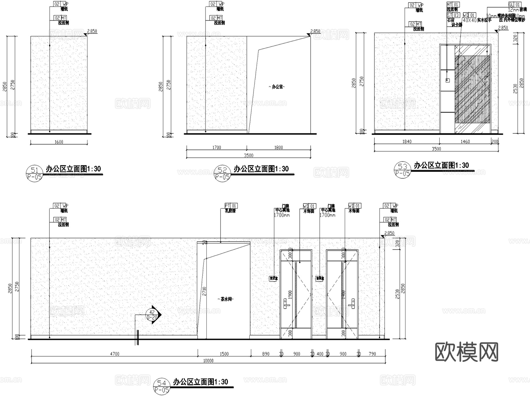 深圳招商银行科技园支行室内装饰CAD施工图全套cad施工图