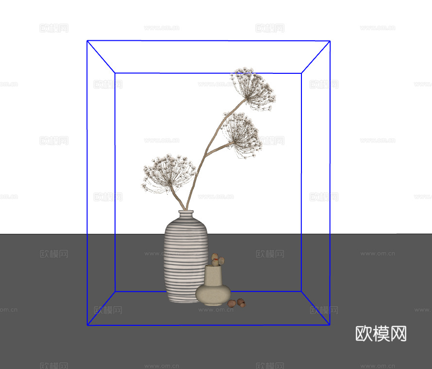 植物摆件su模型