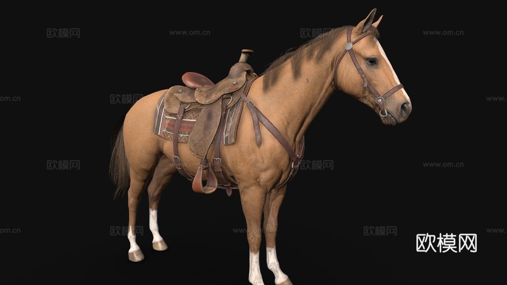 狂野西部马模型su模型