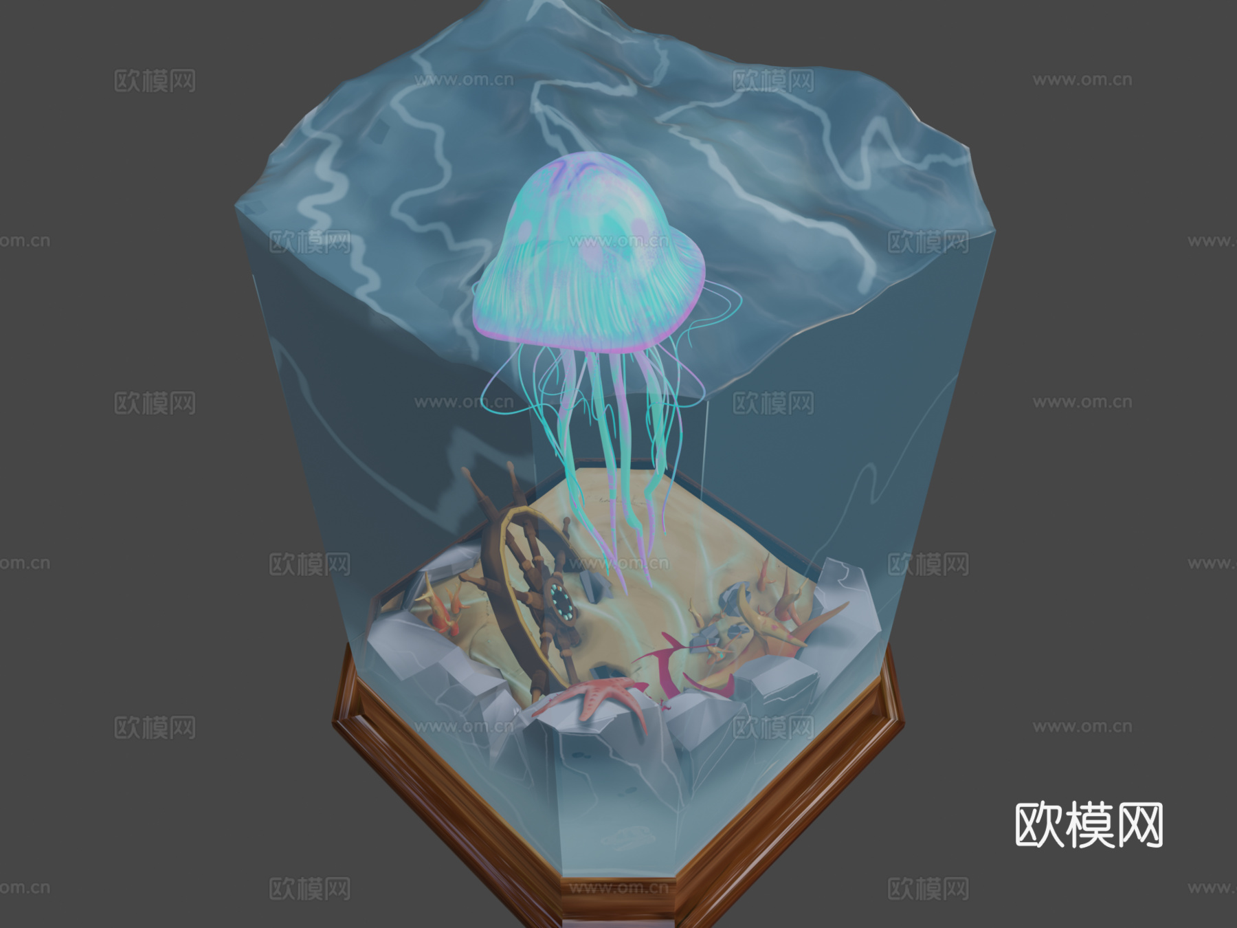 水母立体模型su模型