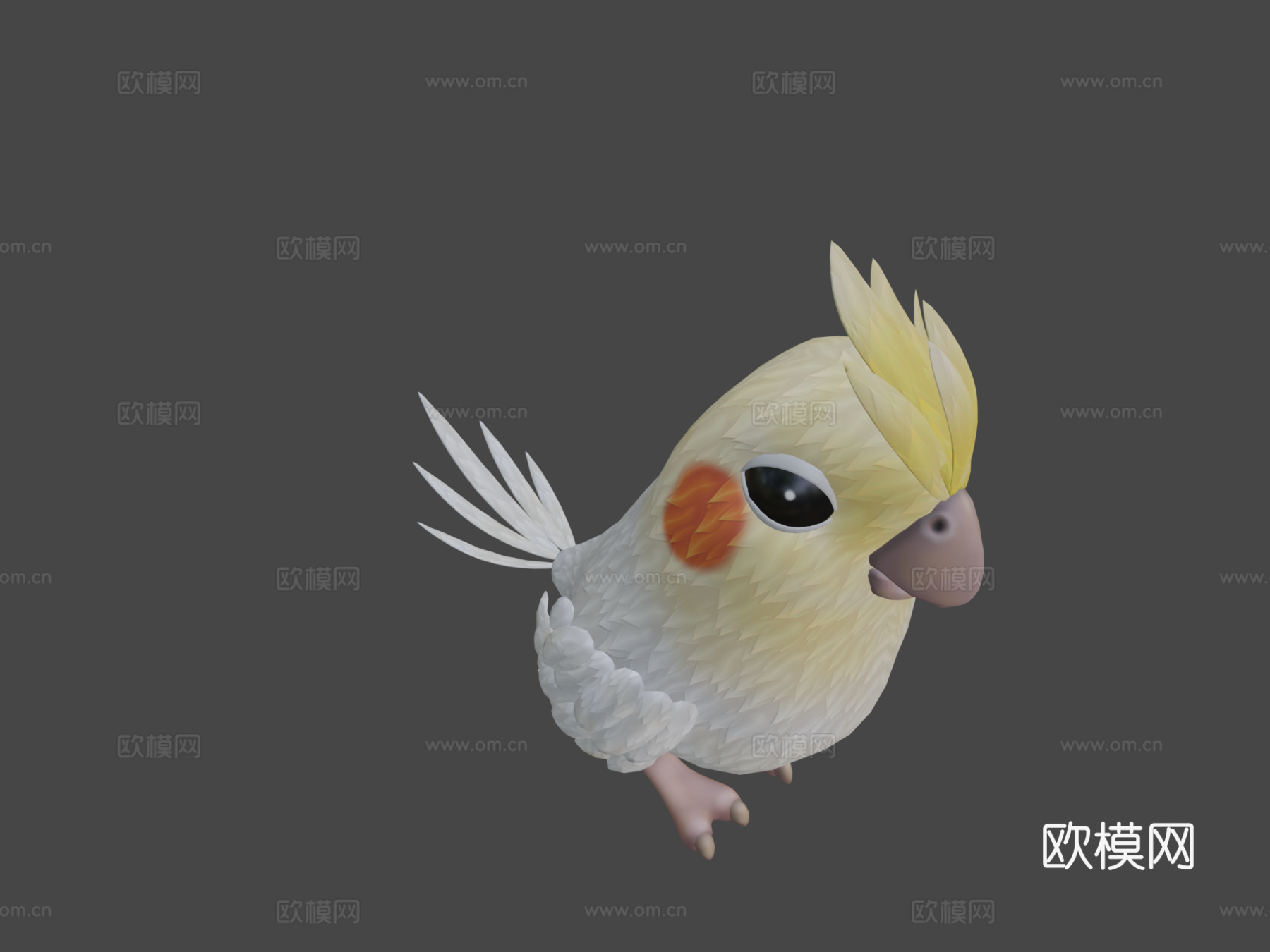 卡通鹦鹉鸟3D模型su模型