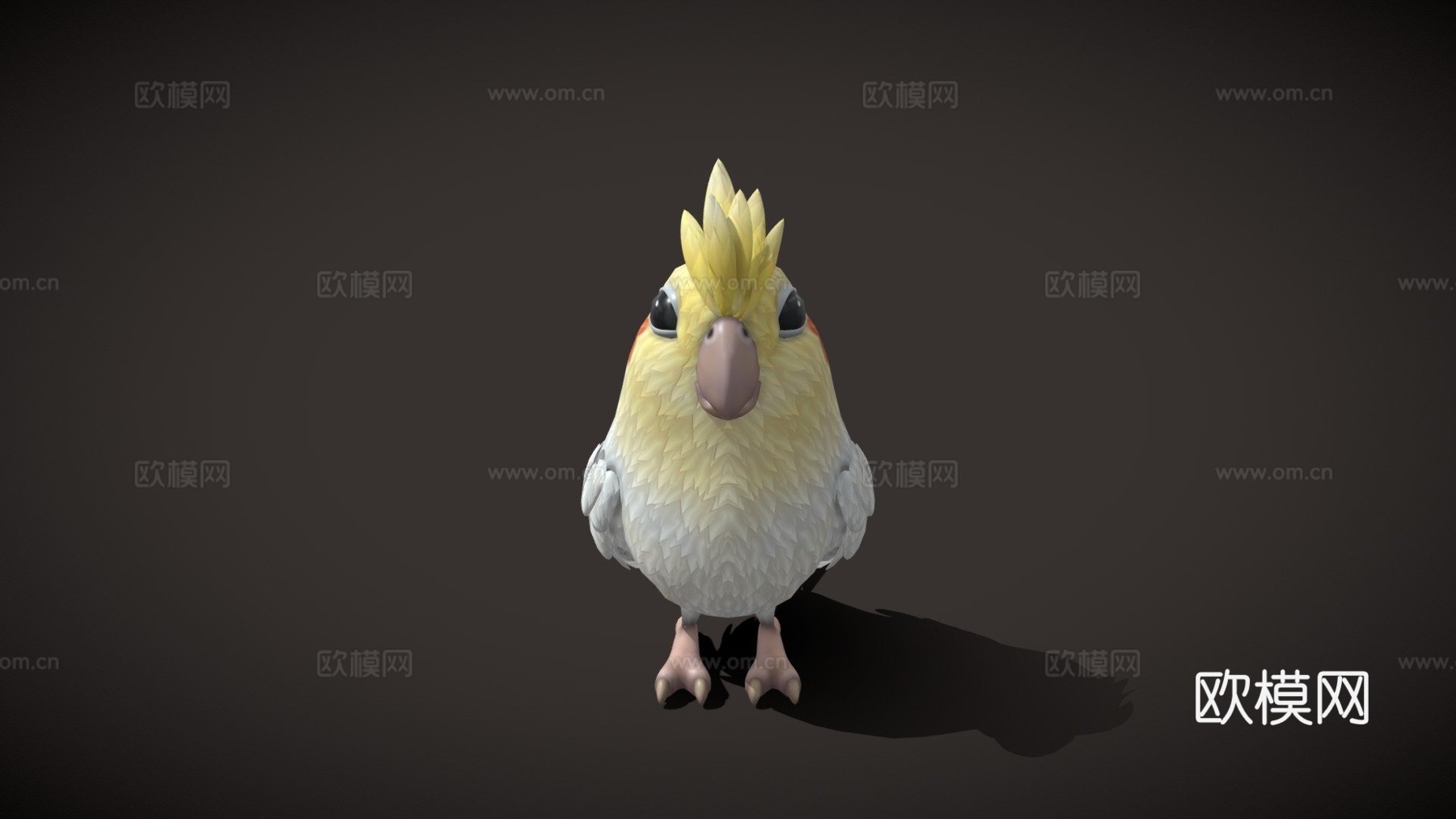 卡通鹦鹉鸟3D模型su模型