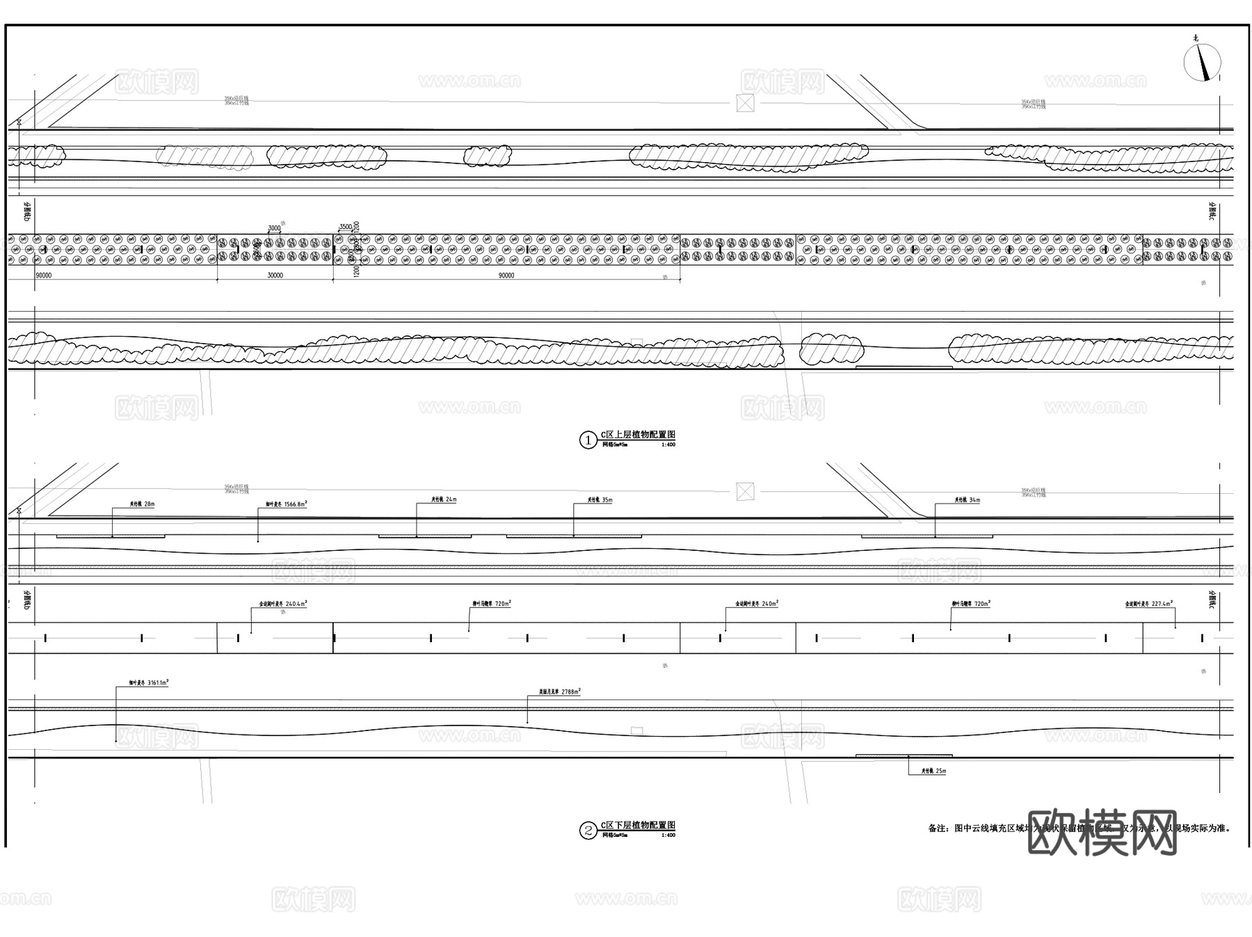 苏州景兴路黑色化景观道路改造CAD施工图全套cad施工图