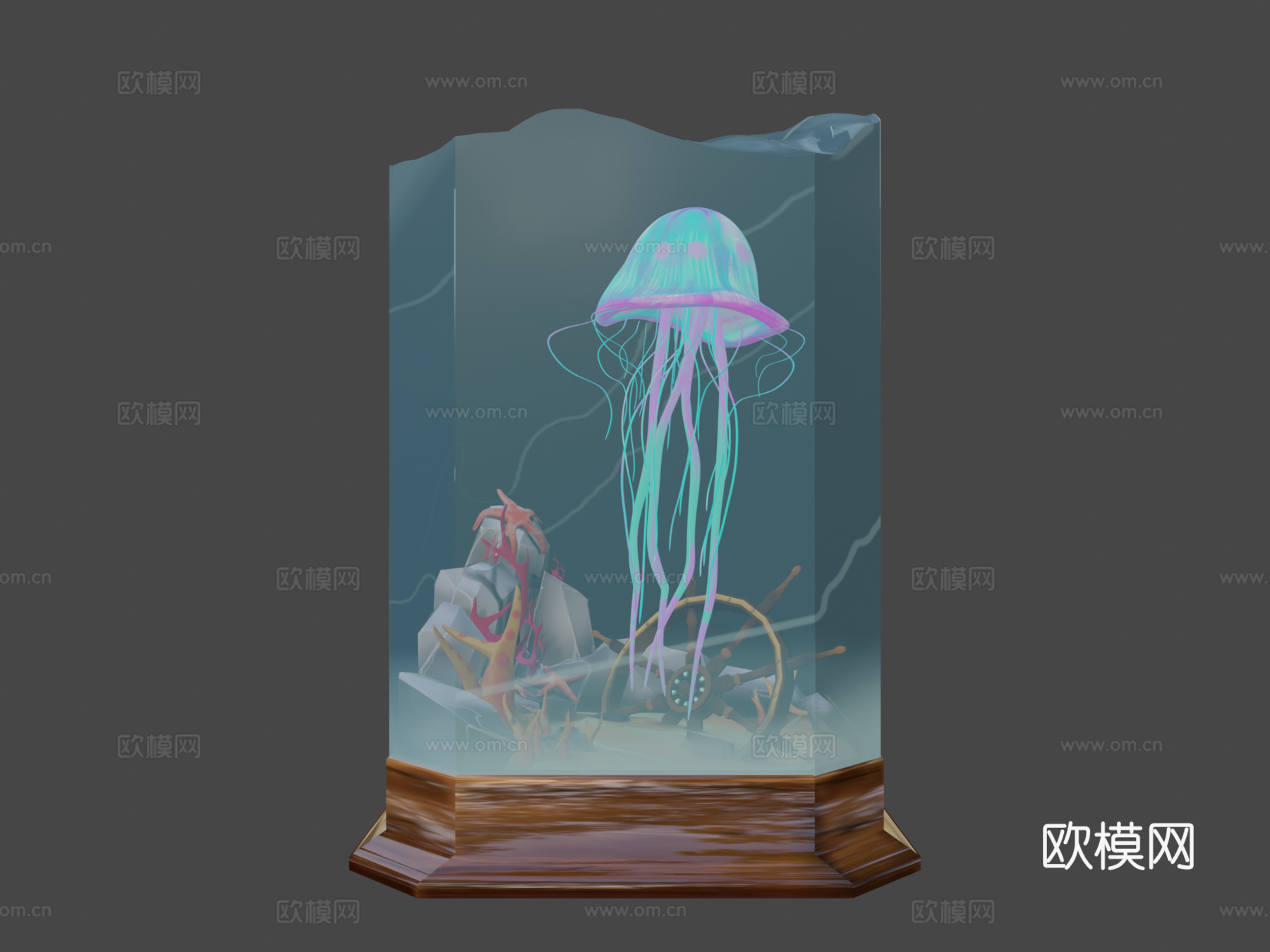 水母立体模型su模型