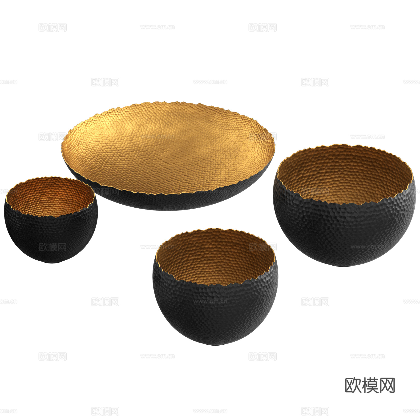 现代装饰瓶罐碗碟果盘饰品摆件su模型