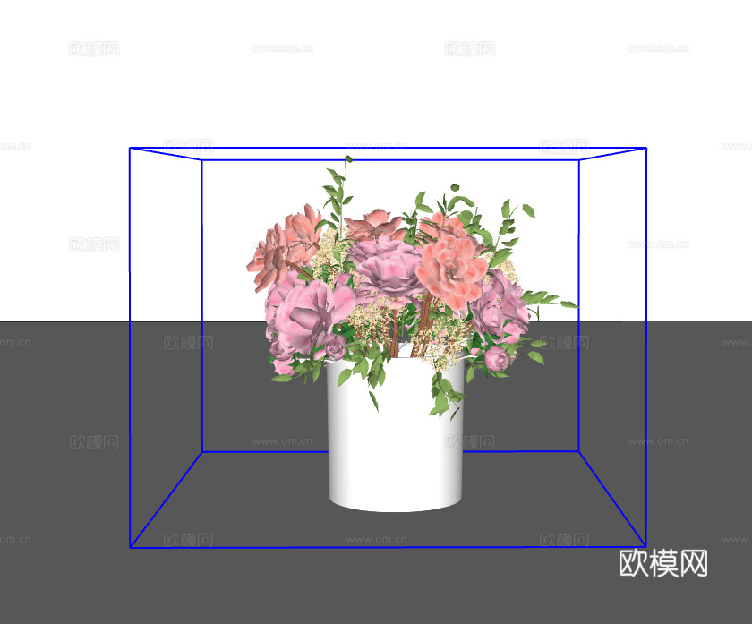 花卉摆件su模型