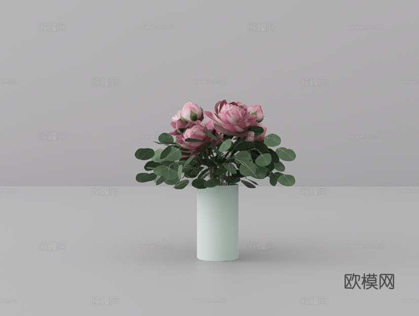 花卉摆件su模型