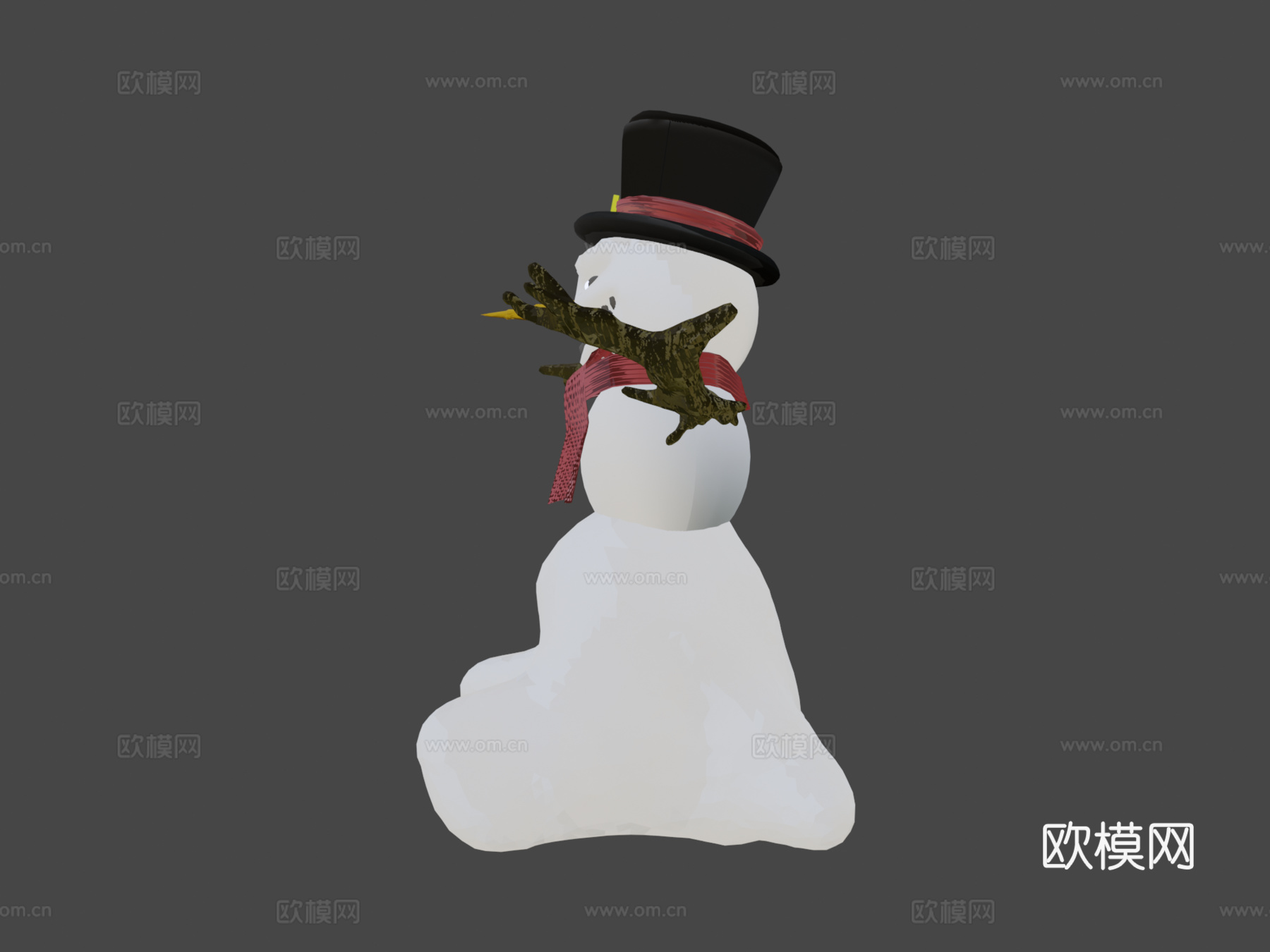 雪人su模型