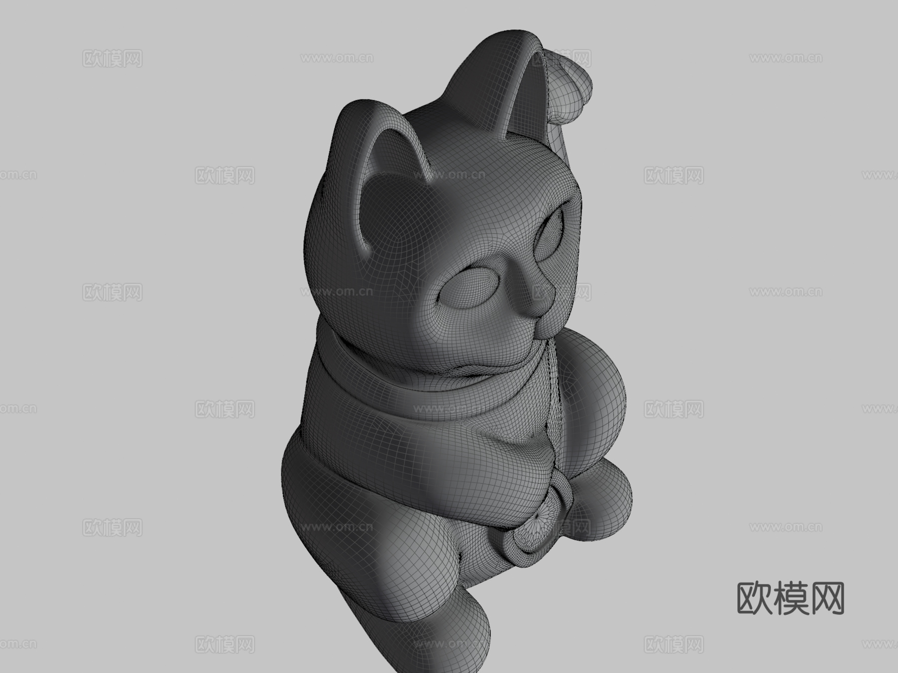 招财猫-招き猫，制作中su模型