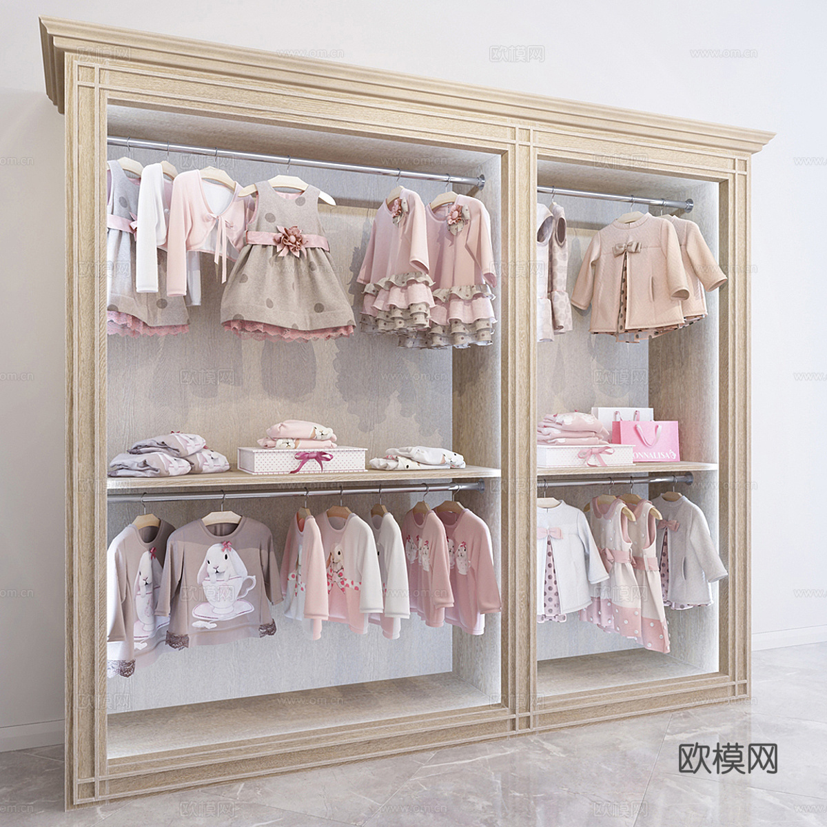 衣服展示柜3d模型下载