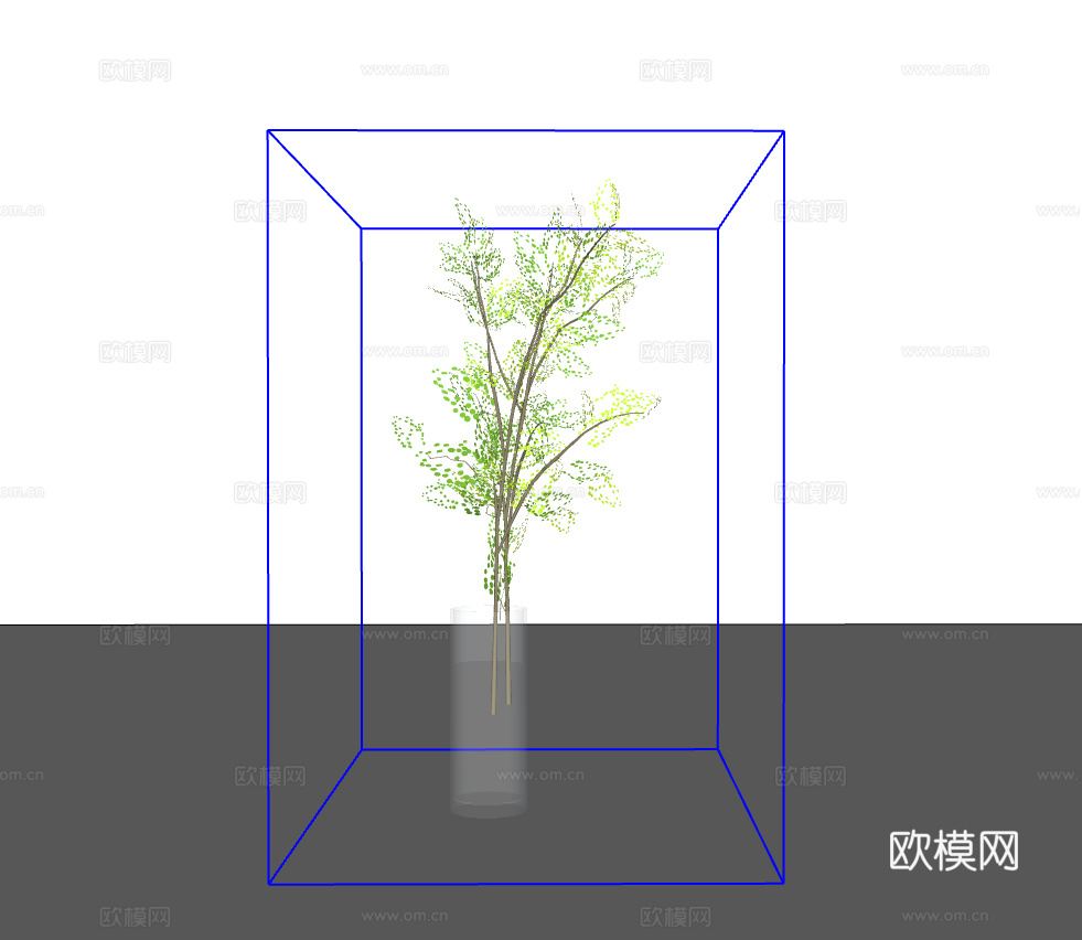 植物摆件su模型