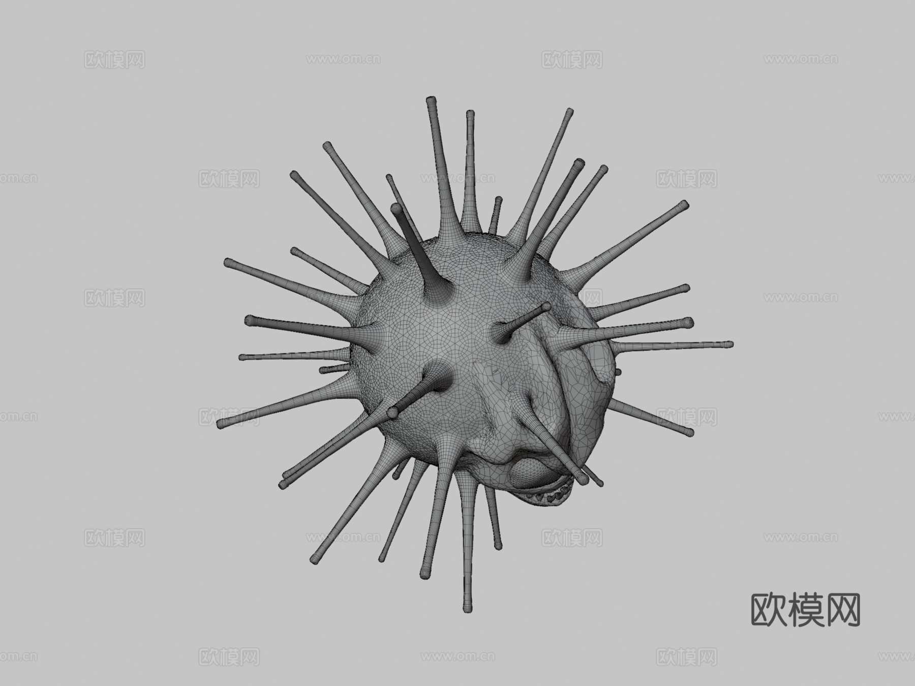冠状病毒su模型下载（渲染图3）
