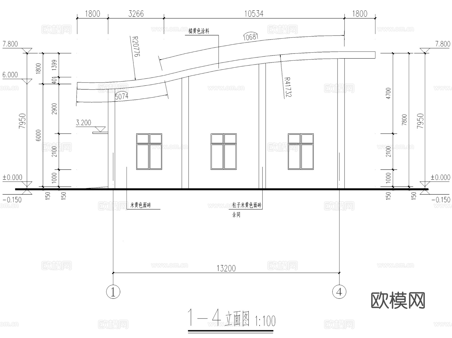 市场片区垃圾转运站建筑CAD施工图全套cad施工图