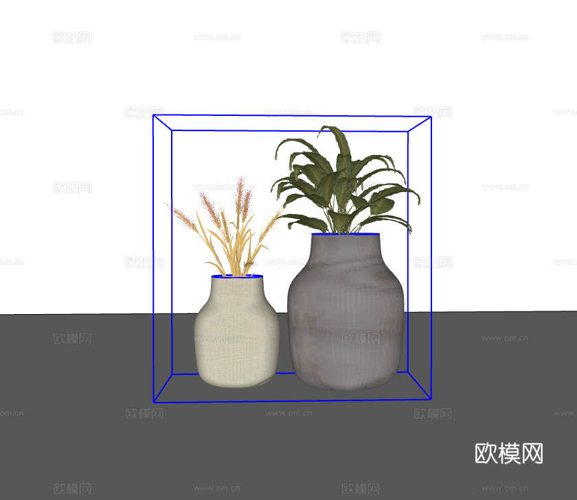 植物摆件su模型