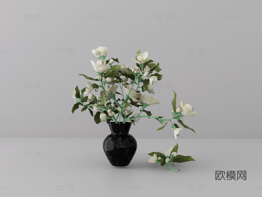 花卉摆件su模型