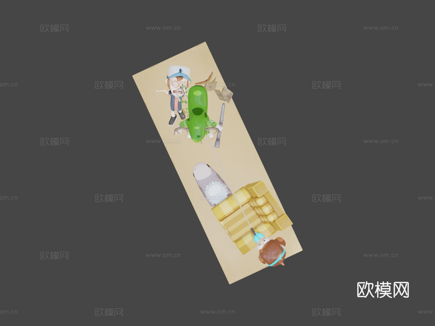 精灵VS抓钩su模型