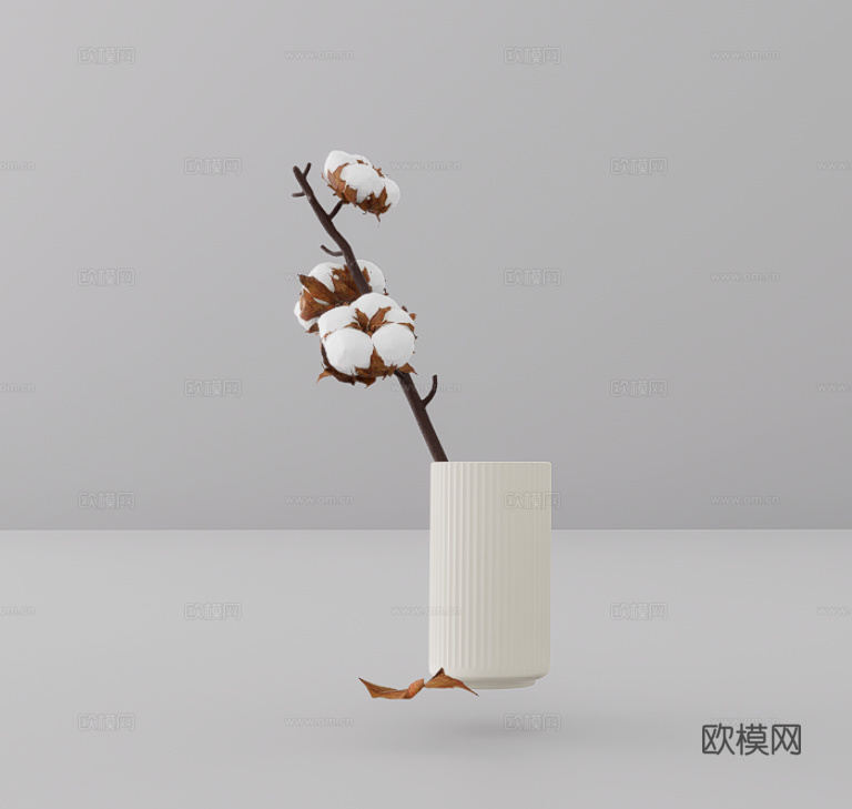 植物摆件su模型