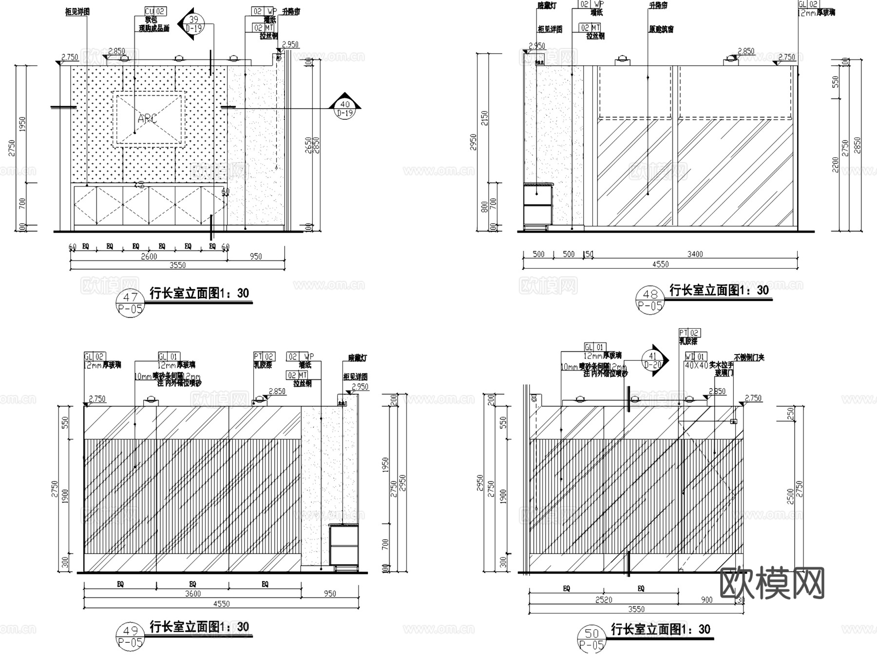 深圳招商银行科技园支行室内装饰CAD施工图全套cad施工图