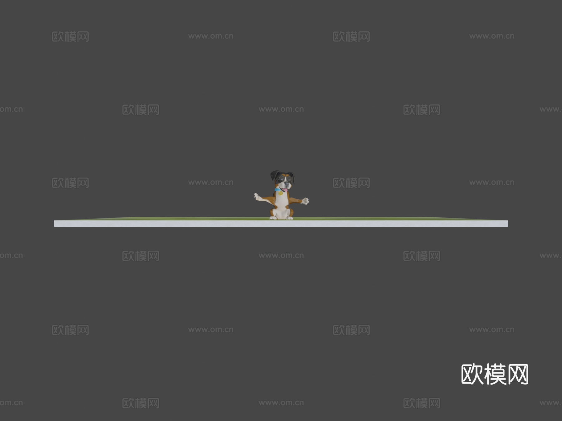 动画小狗跳跃无缝循环su模型