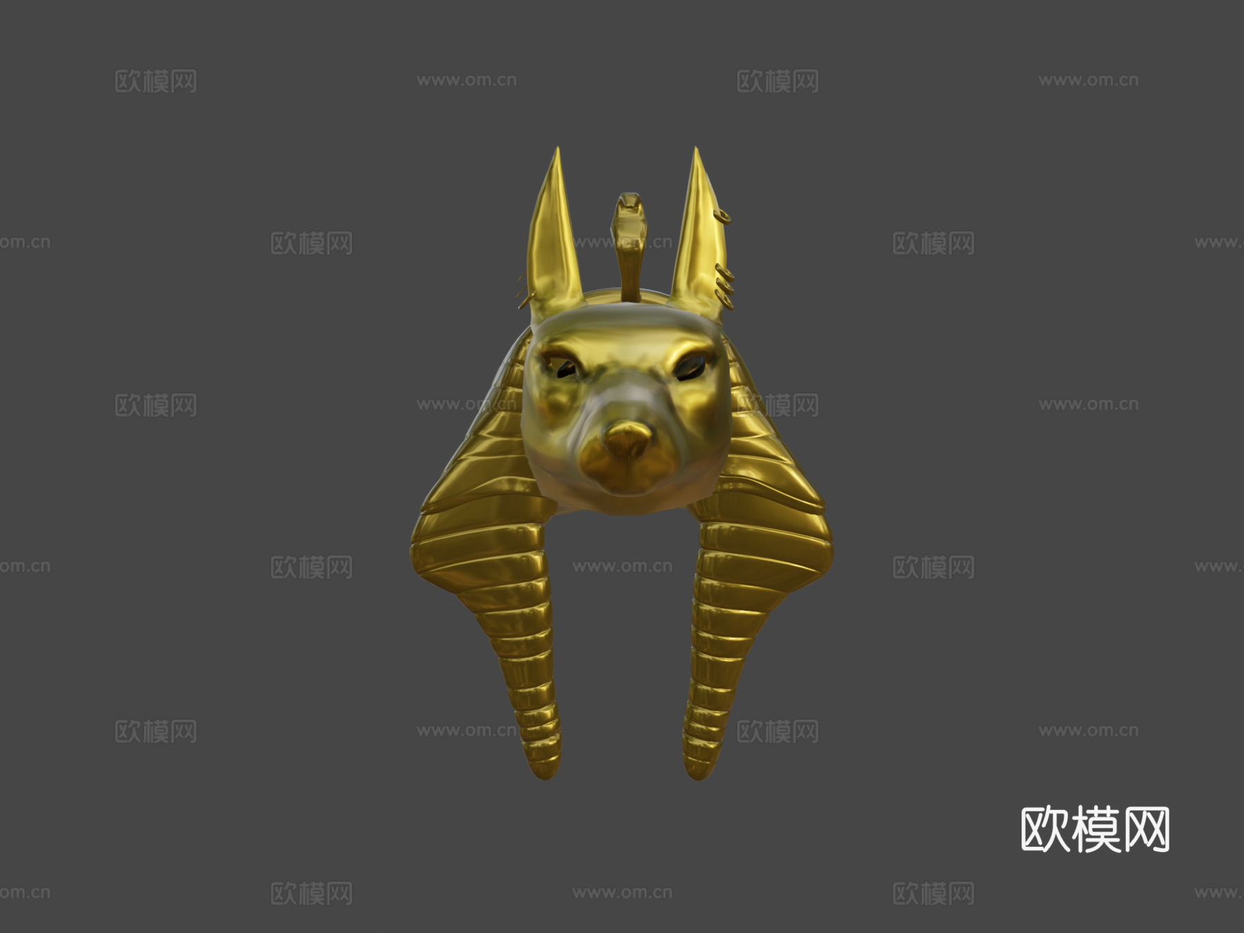 黄金阿努比斯头su模型