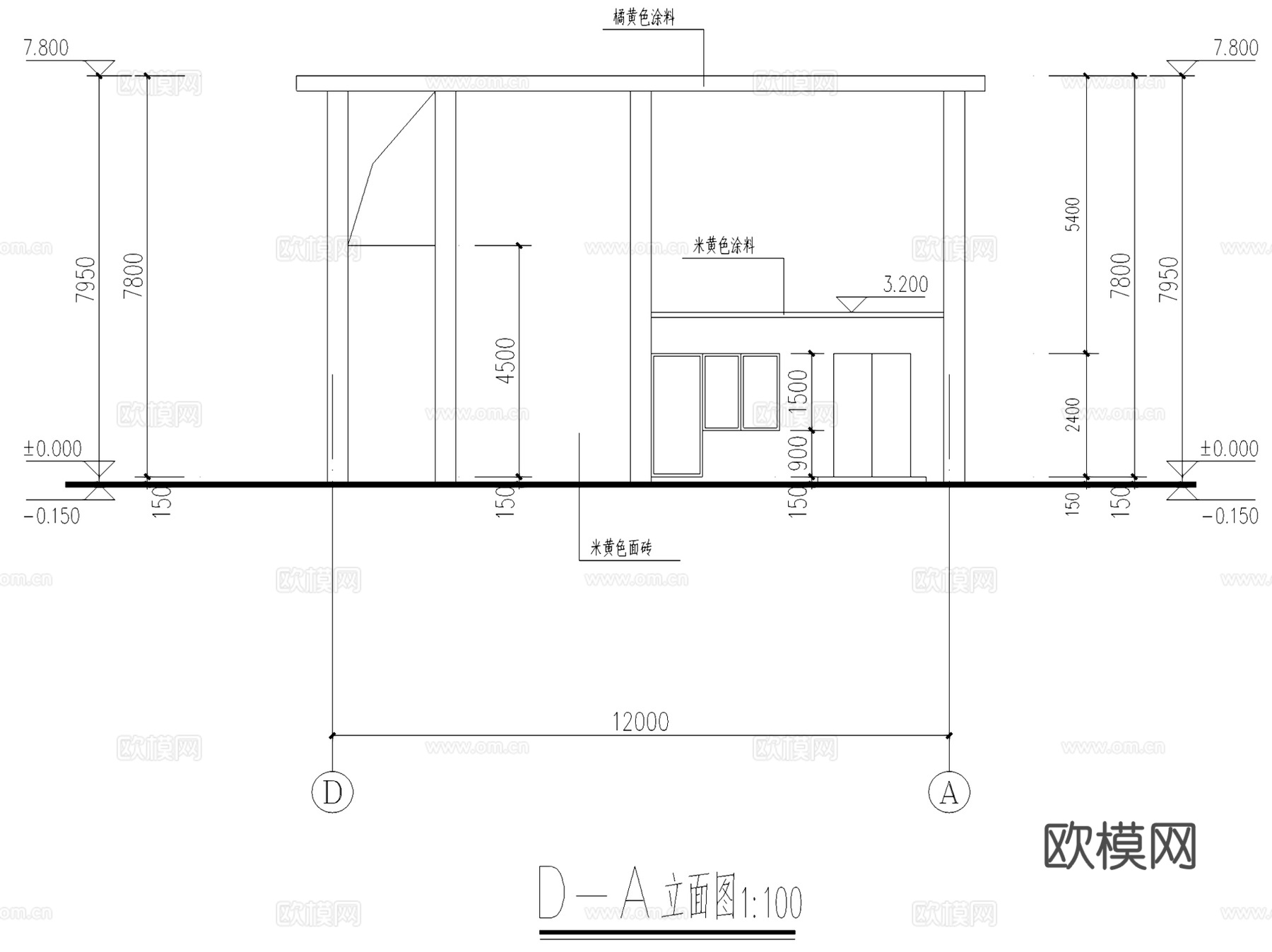 市场片区垃圾转运站建筑CAD施工图全套cad施工图
