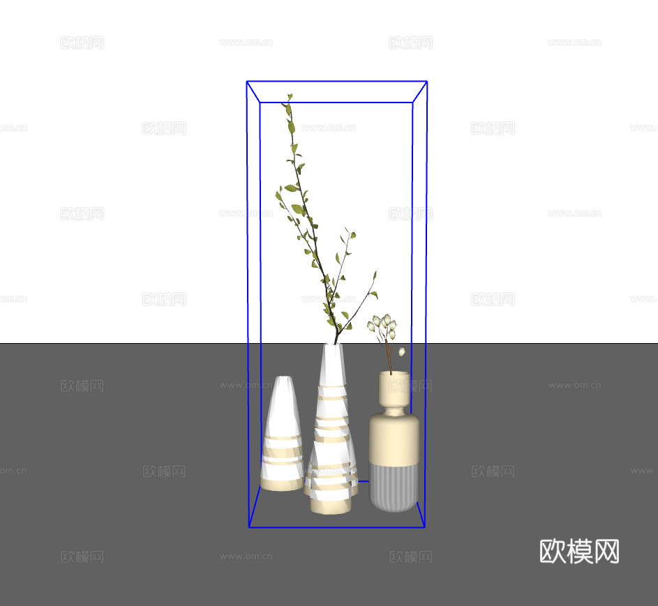 花瓶摆件su模型