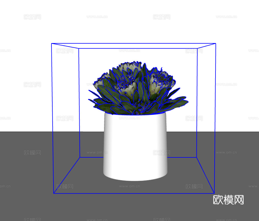 花卉摆件su模型