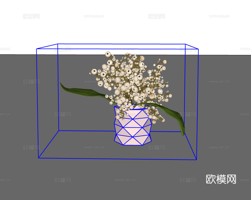 花卉摆件su模型