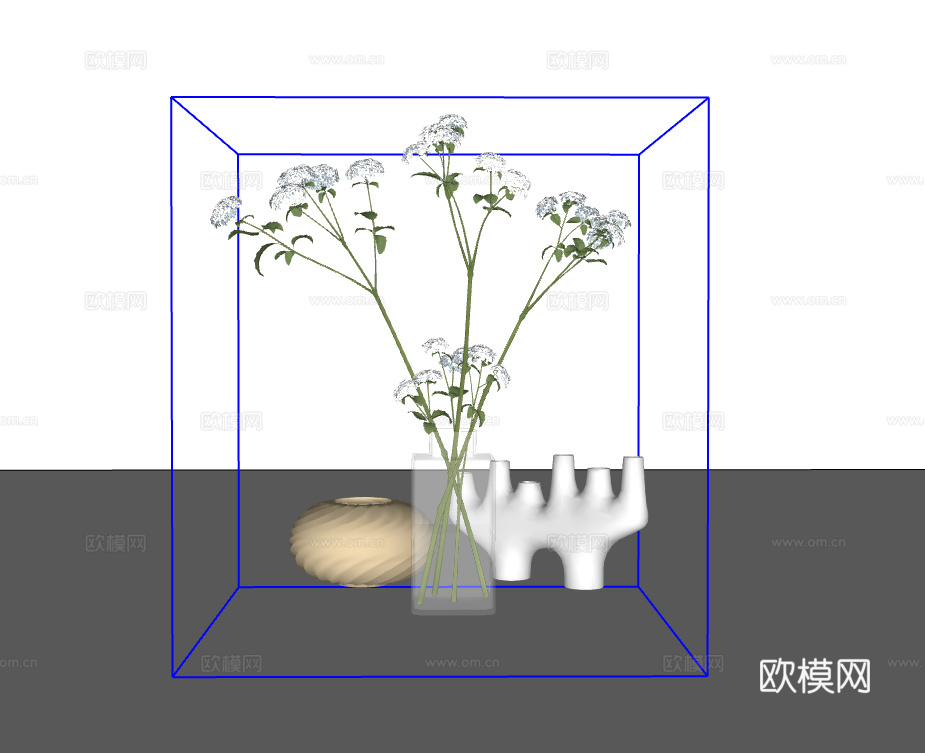 植物摆件su模型