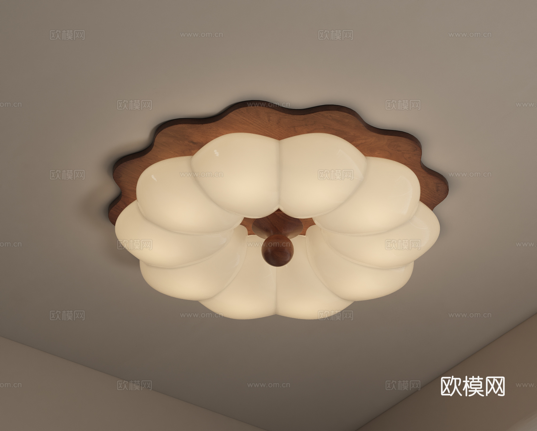 法式吸顶灯su模型