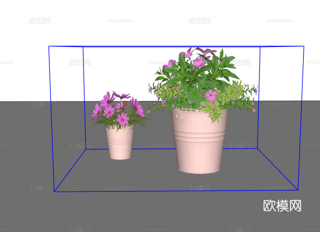 盆栽花卉su模型