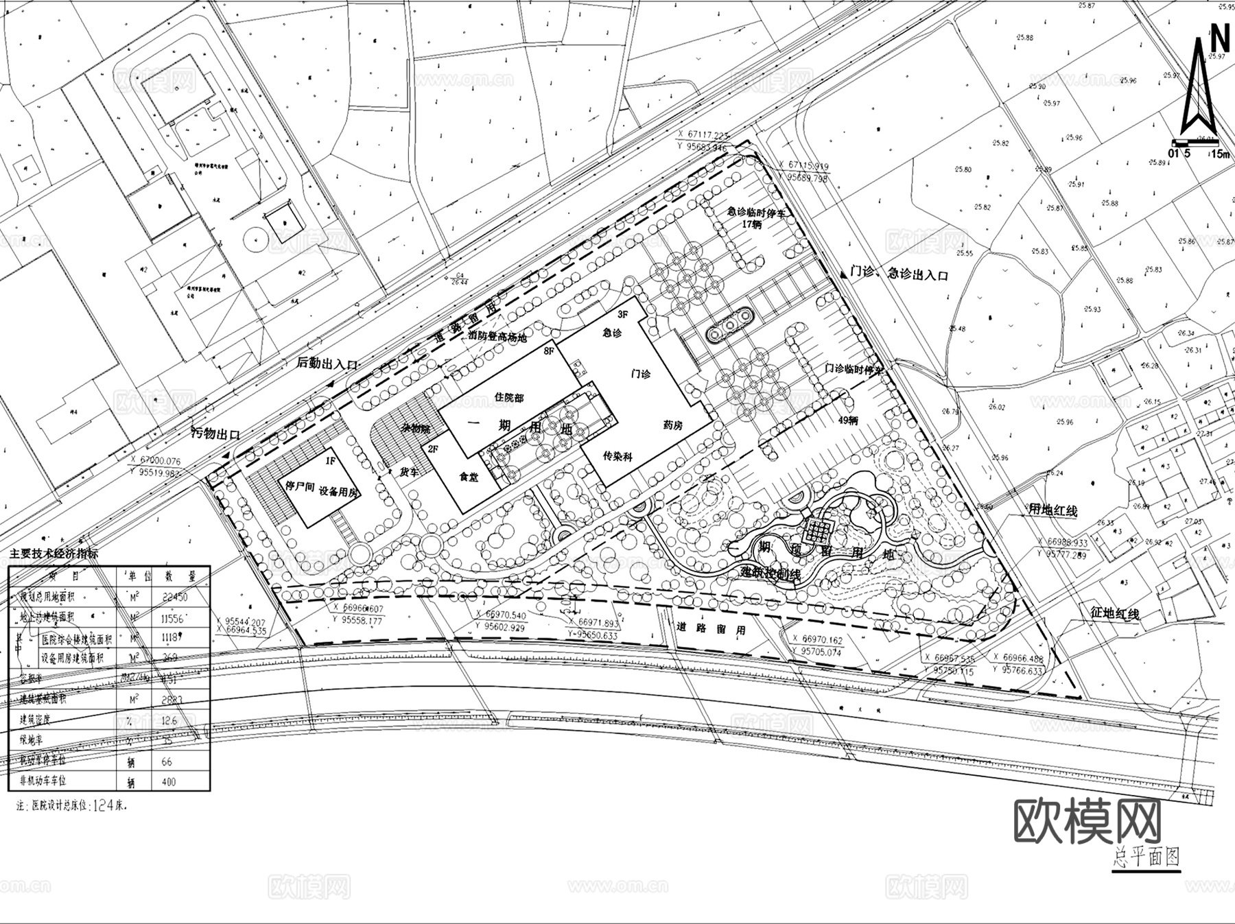 嵊州甘霖镇中心卫生院医疗建筑规划CAD施工图集+文本cad施工图