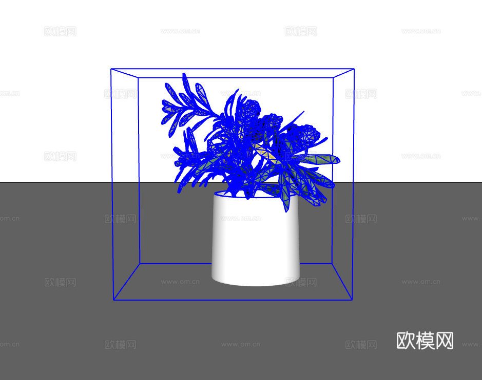 花卉摆件su模型