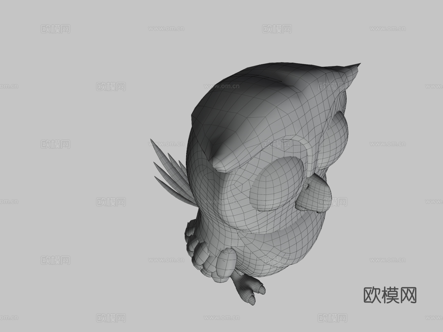 卡通猫头鹰动画3D模型su模型