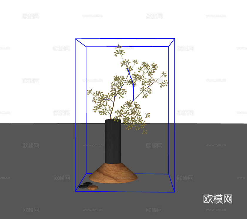 植物摆件su模型