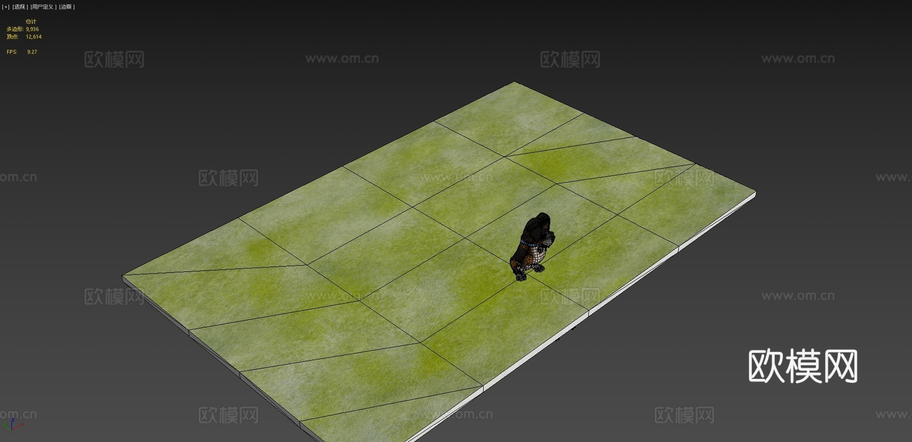 动画小狗跳跃无缝循环su模型