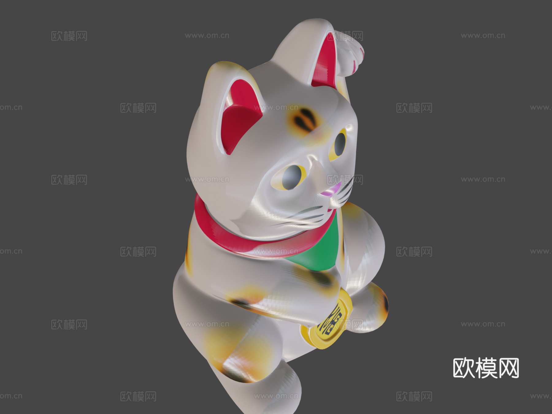 招财猫-招き猫，制作中su模型