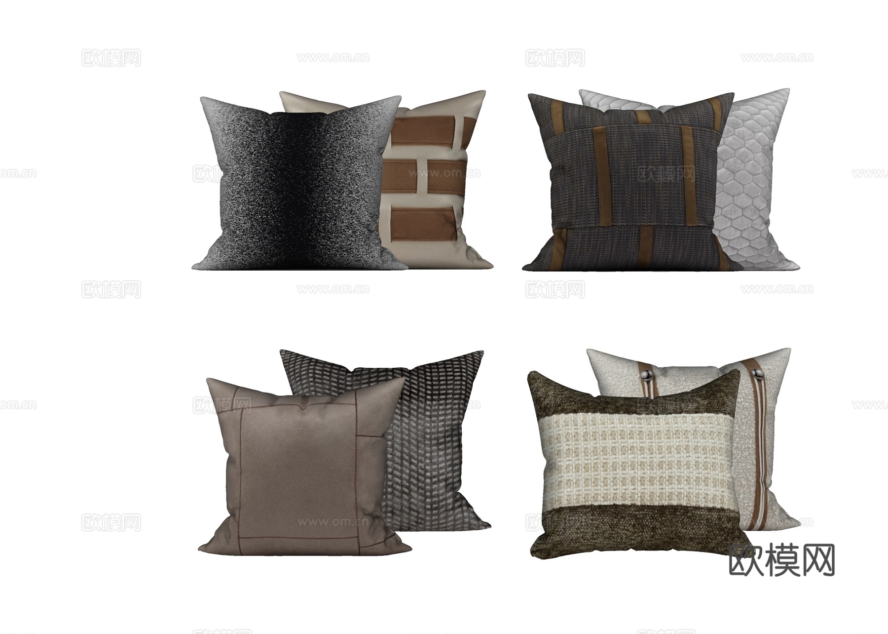 现代抱枕su模型