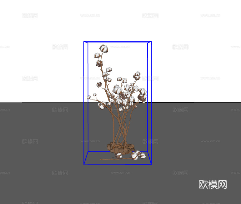 玻璃瓶植物su模型