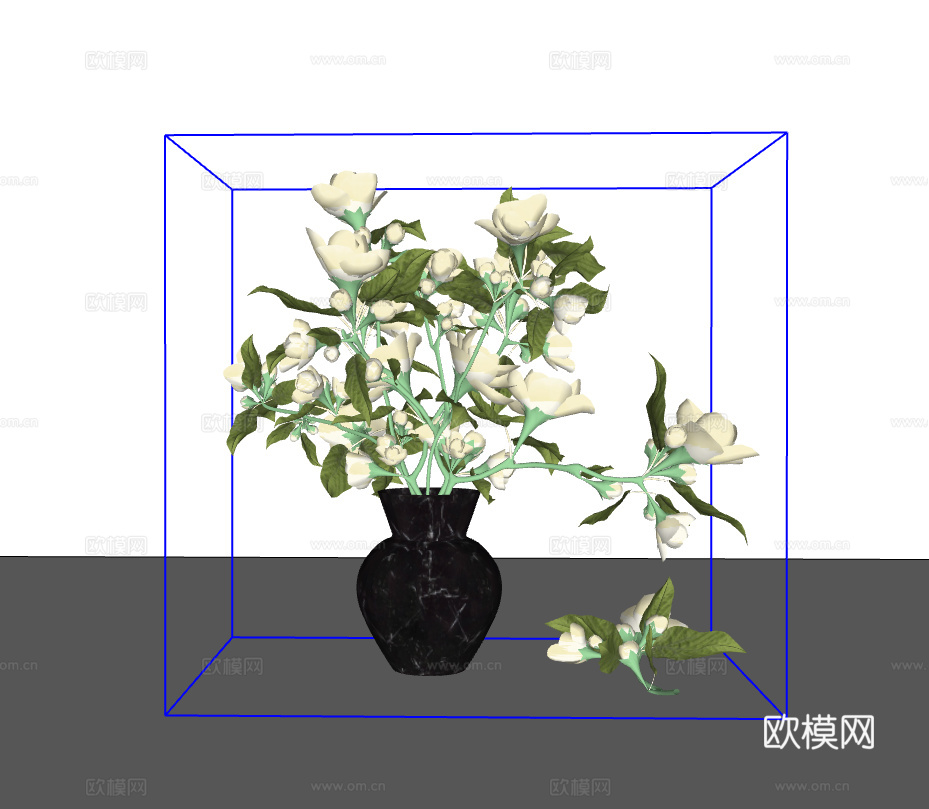 花卉摆件su模型