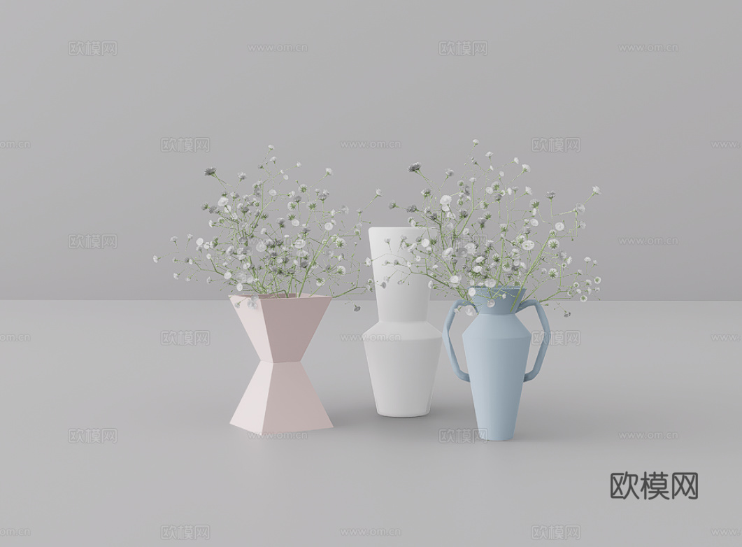 植物摆件su模型