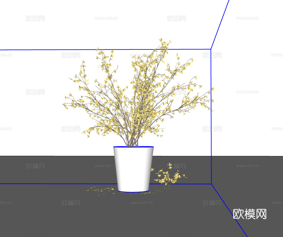 花卉摆件su模型