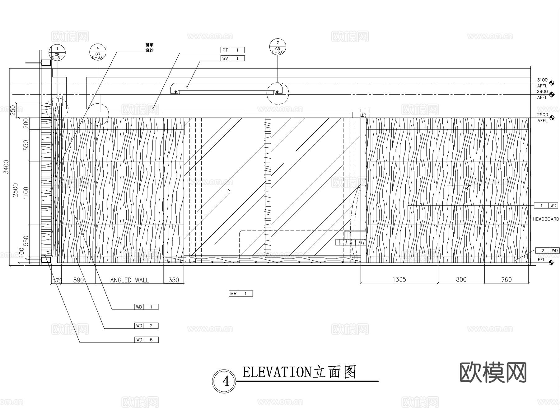 上海香格里拉酒店扩建室内装饰CAD施工图全套cad施工图