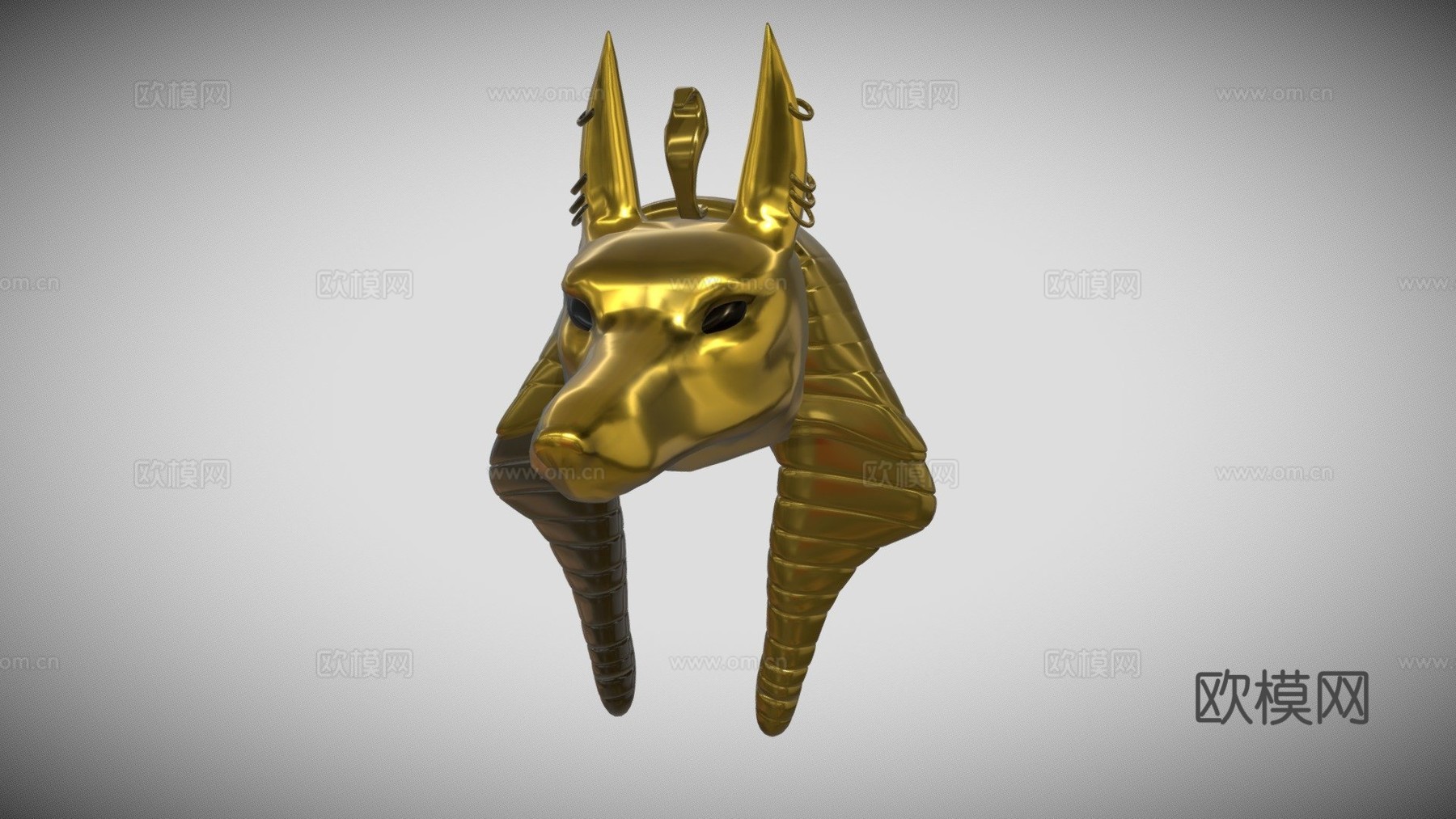 黄金阿努比斯头su模型