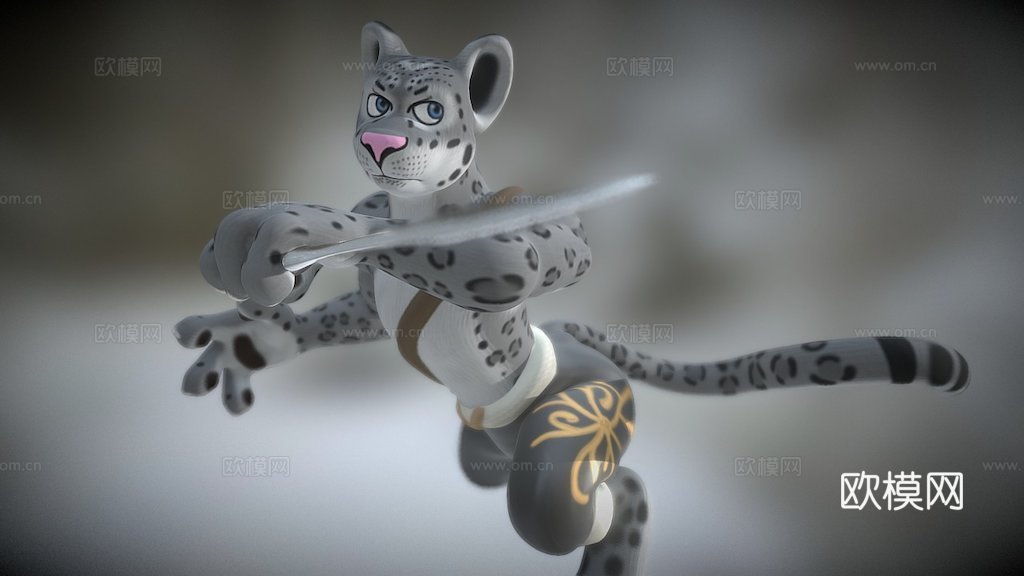雪豹su模型下载（渲染图1）