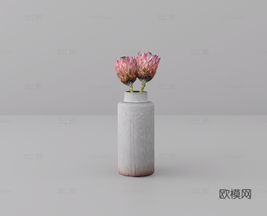 花瓶摆件su模型