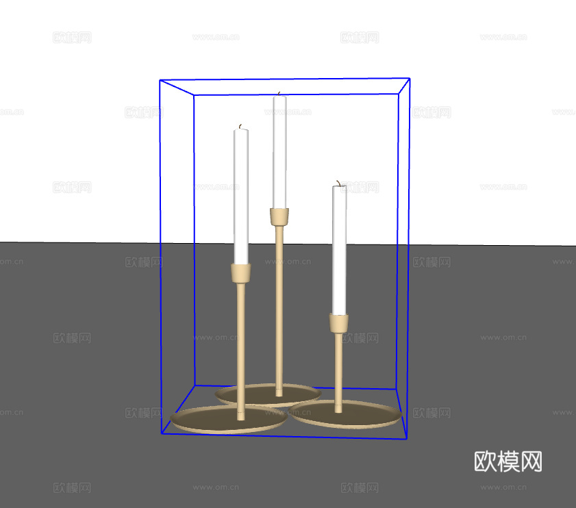烛台摆件su模型